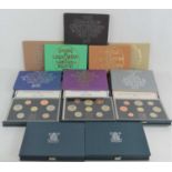 A collection of United Kingdom proof coin sets and coinage of the United Kingdom and Northern