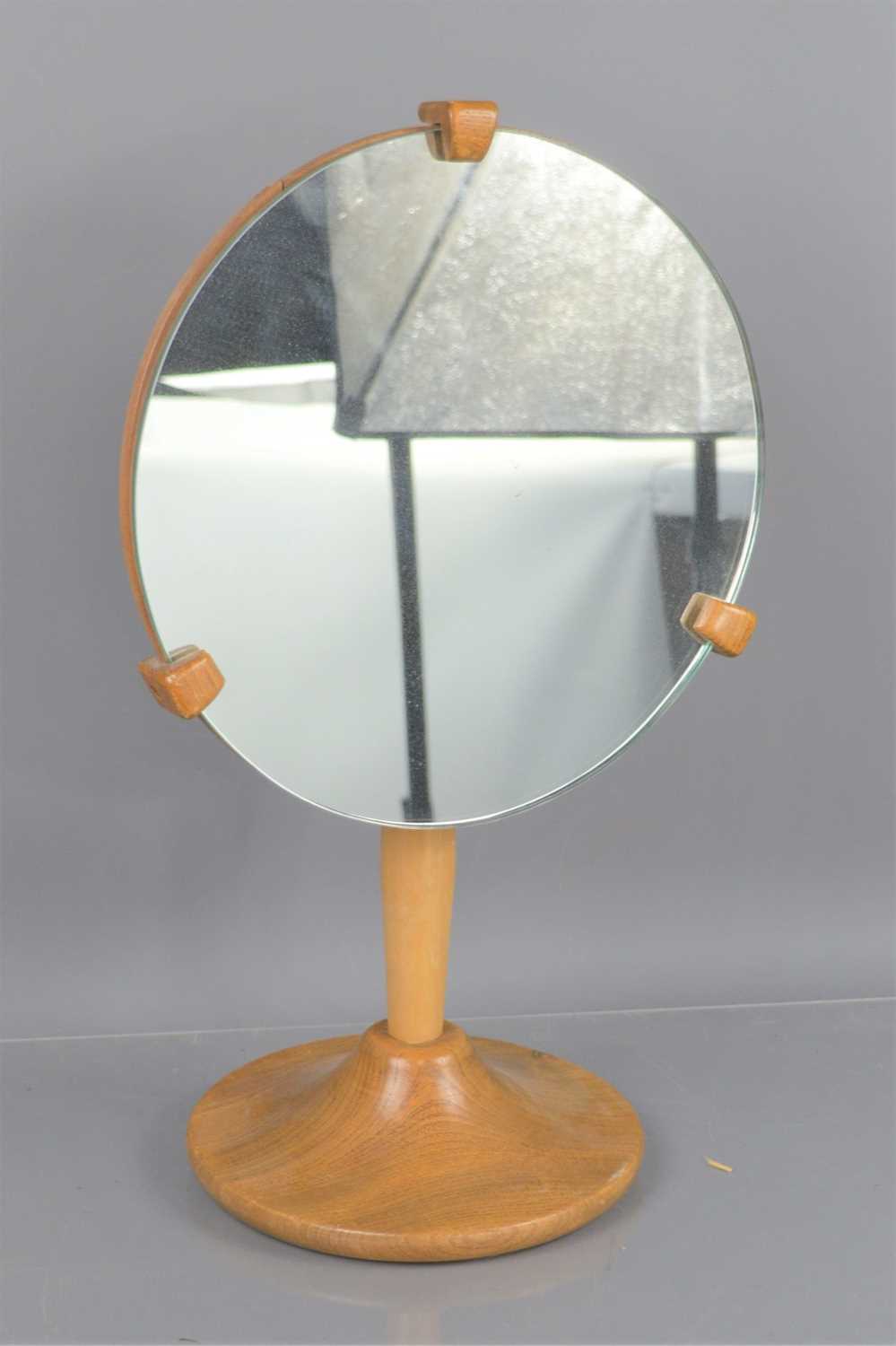 A Mid 20th century Ercol elm vanity mirror45cm high