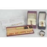 A Raymond Weil lady's wrist watch with 18ct gold plated case and tri-colour gold face with Raymond