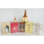 A group of five Bell's Whisky decanters, all full and sealed, comprising Christmas 2000, Christmas