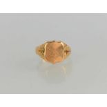 A 15ct rose gold signet ring, 5.56g, size N.