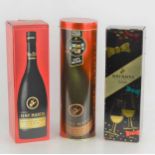 Three bottles of Remy Martin fine champagne VSOP cognac