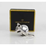 A group of thee intricately, modelled silver mice, maker J. D. J. London retailed by Dawson of