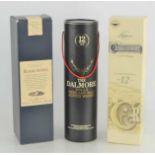 Three bottle of single malt Scotch whiskey, Cragganmore, Blair Athol and Dalmore all aged 12 years