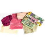 A group of vintage designer scarfs, including Jaeger, Jacqmar and Liberty of London examples.