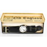 A vintage Old England Fashion Watch, designed by Richard Loftus, with the original box.