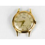 A 9ct gold Verity wristwatch with subsidiary seconds dial