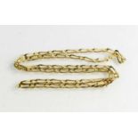 A 14kt gold chain link necklace, with crab claw clasp, 12.7g