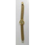 A 9ct gold Sovereign wristwatch, with 9ct gold chain link strap, 15.36g
