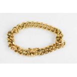 A 9ct gold bracelet, 20cm long, 41g.