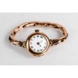 A 9ct rose gold Rolex wristwatch with 9ct gold chain link strap and clasp, 22.54g