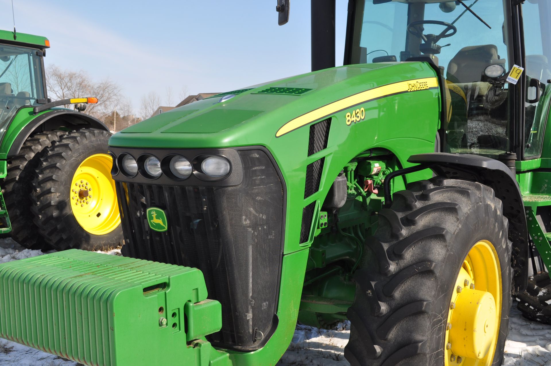 John Deere 8430 tractor, MFWD, 480/80R50 duals, 420/85R34 front, power shift, front fenders, front - Image 22 of 37