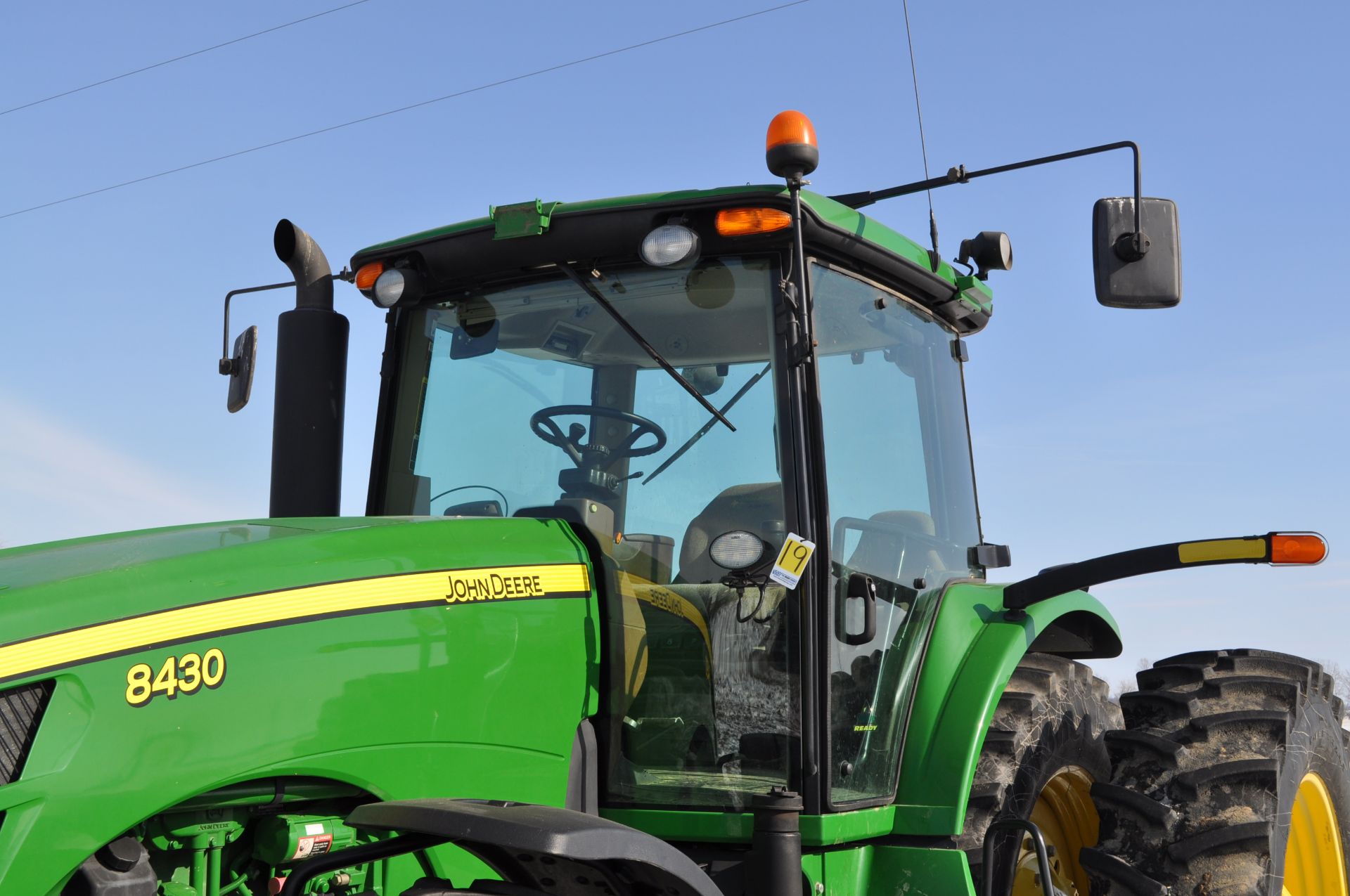 John Deere 8430 tractor, MFWD, 480/80R50 duals, 420/85R34 front, power shift, front fenders, front - Image 23 of 37