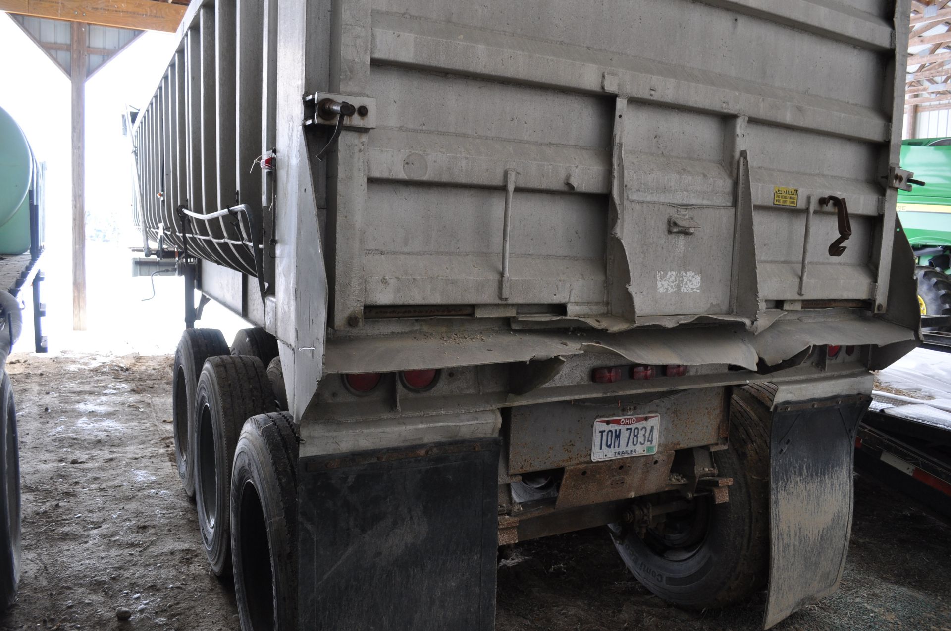 30’ Hobbs frame dump trailer, steel frame, alum dump, tri axle, 11R22.5 tires, tarp, coal chute, - Image 11 of 23