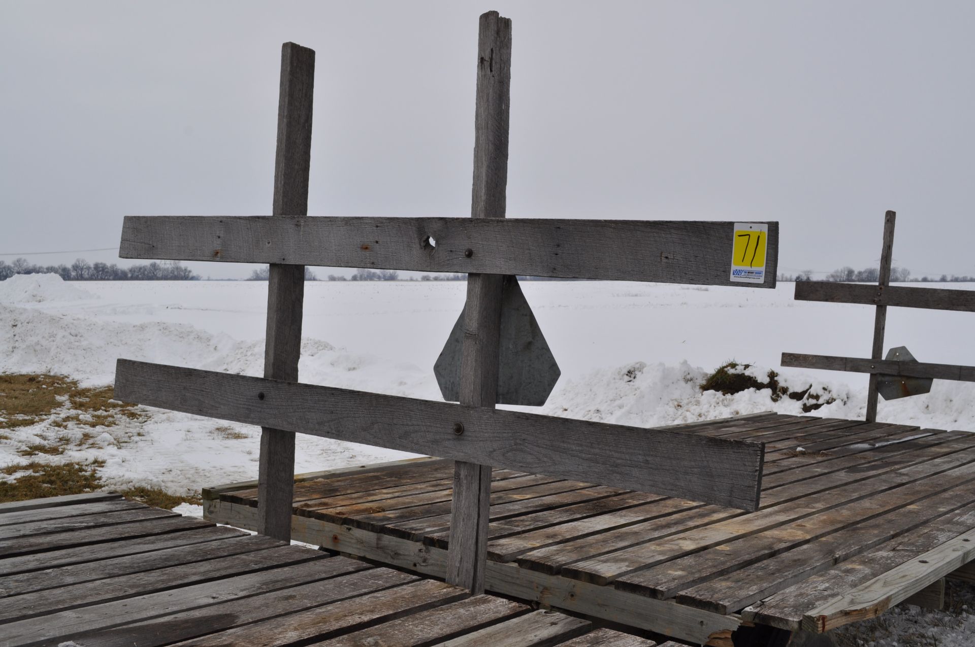 16’ flat rack hay wagon, rear standard - Image 11 of 11