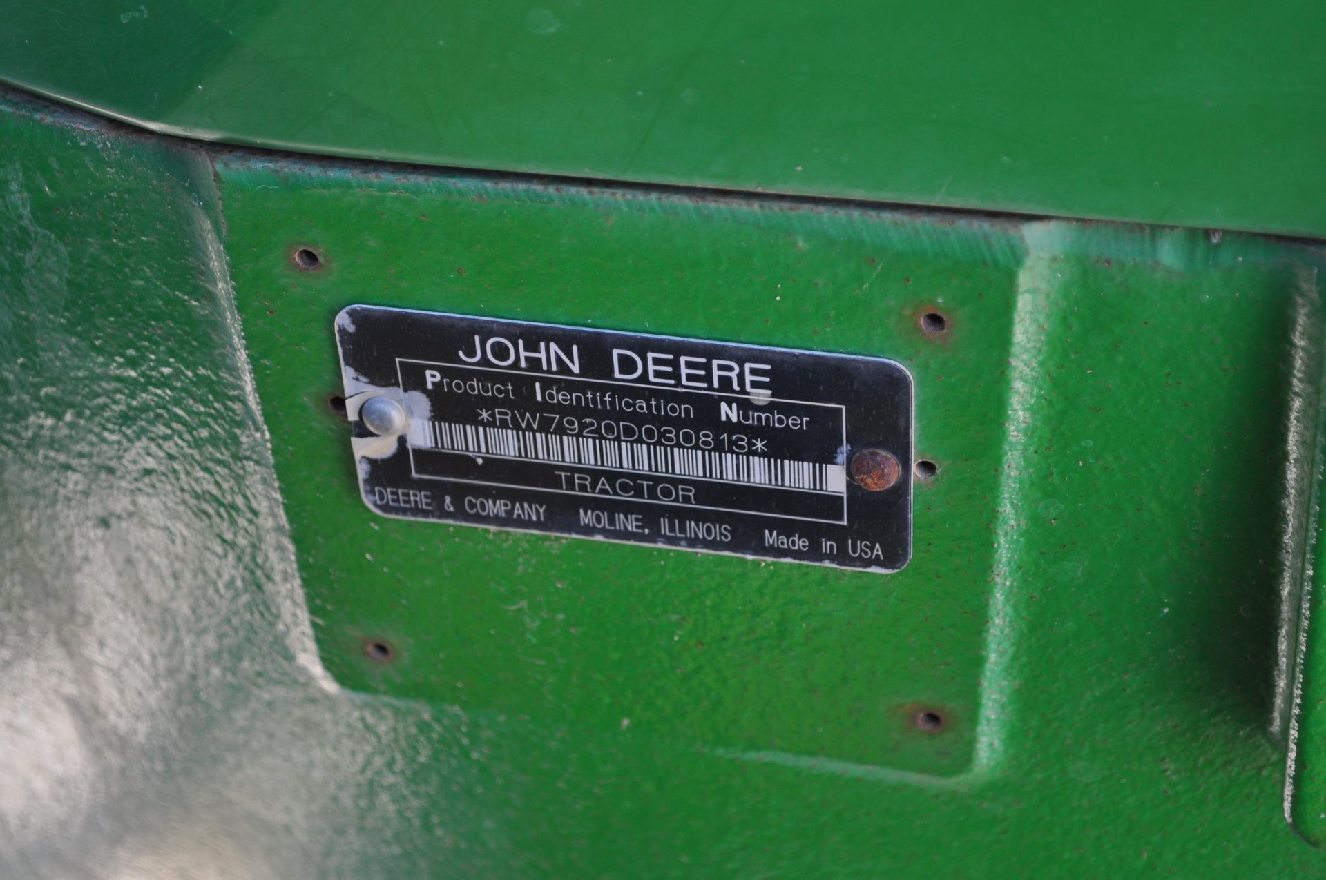 John Deere 7920 tractor, MFWD, IVT, 480/80R42 rear duals, 380/85R30 front, front fenders, front wts, - Image 12 of 33