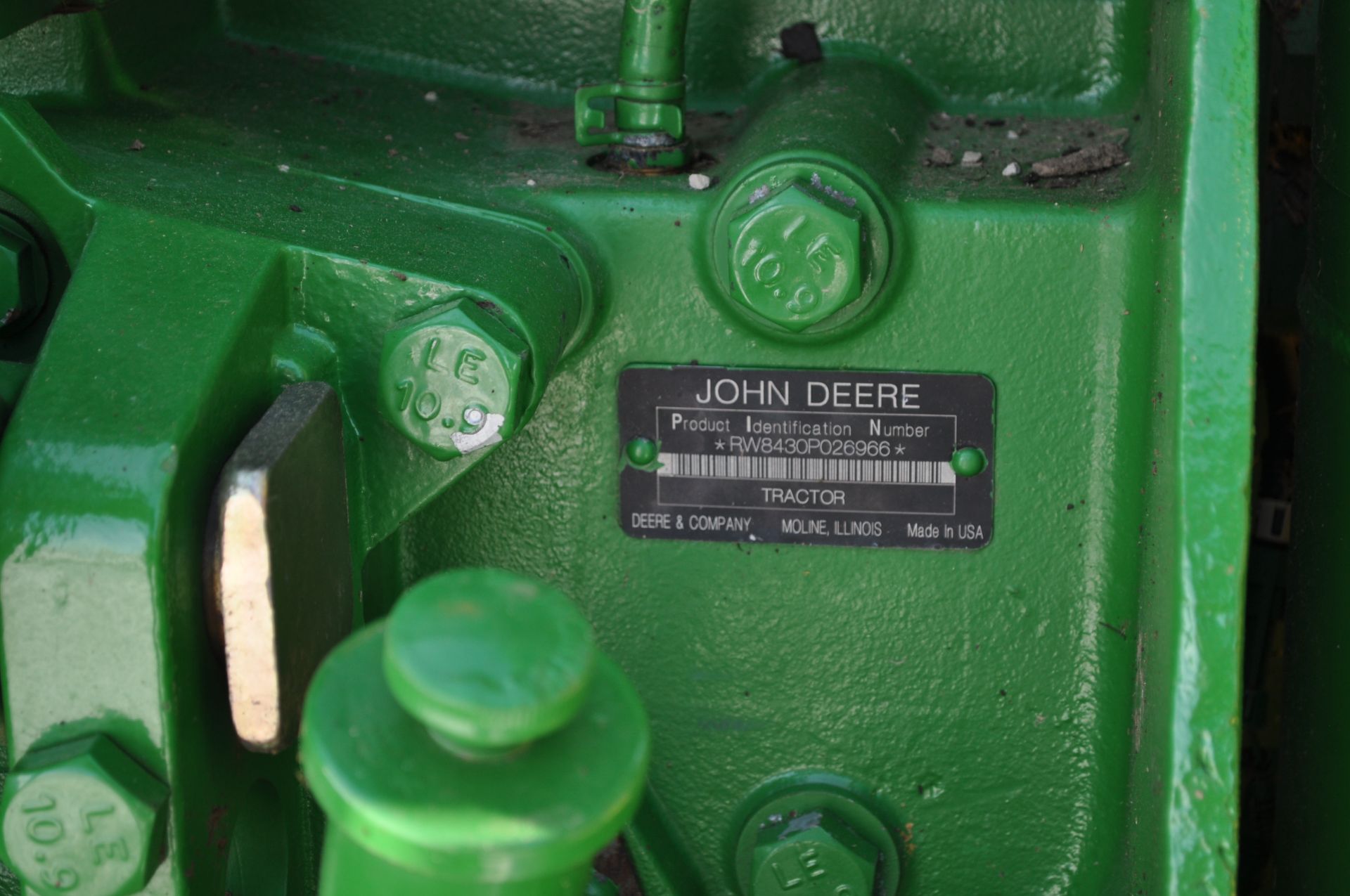 John Deere 8430 tractor, MFWD, 480/80R50 duals, 420/85R34 front, power shift, front fenders, front - Image 19 of 37