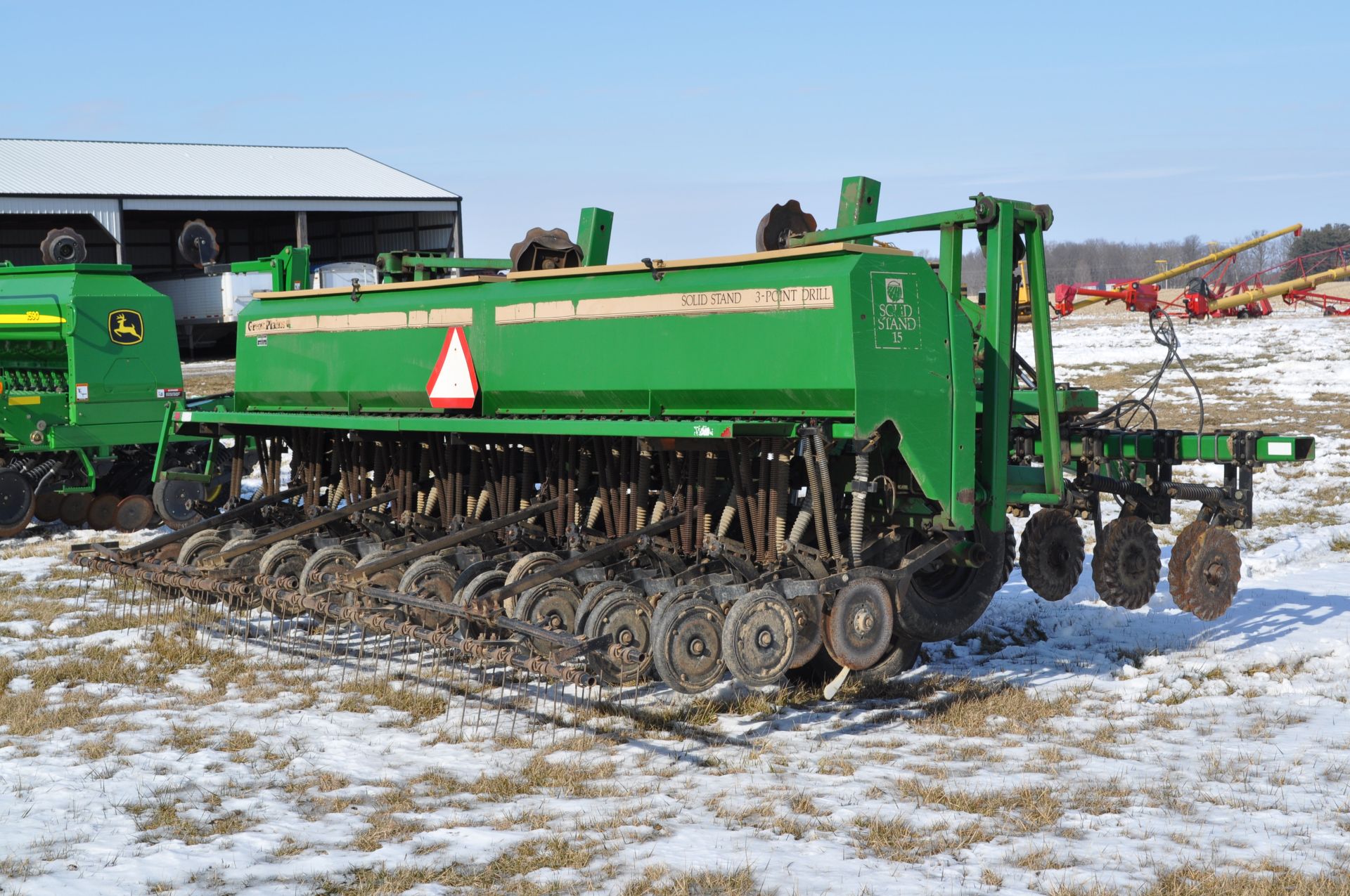 15’ Great Plains no-till drill, 7.5” spacing, Keeton seed firmers, markers, ground drive, population - Image 4 of 22