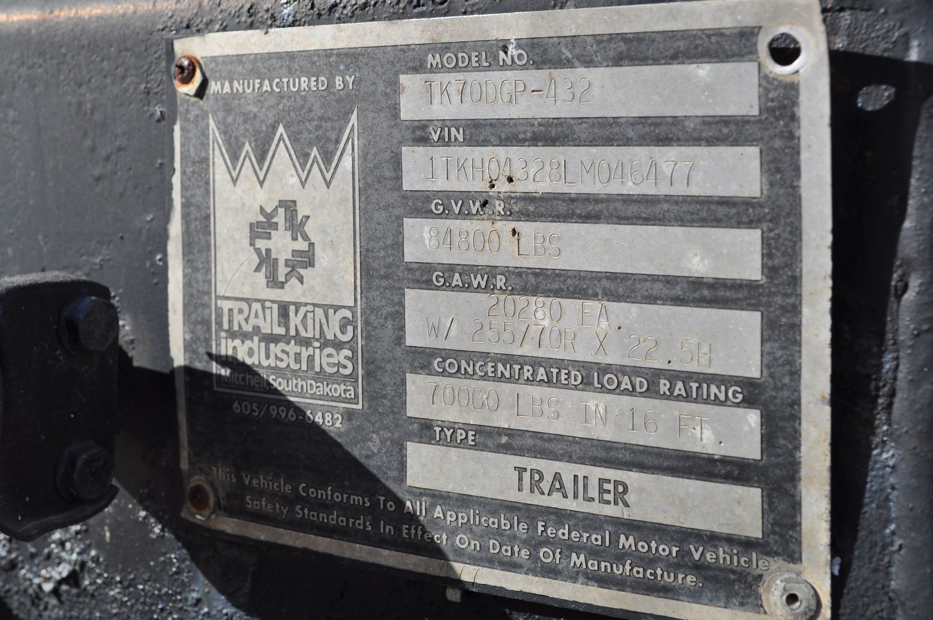 1990 Trail King TK70DGP-432 hyd detach trailer, NEW self contained power unit, 22’ well, 43’ overall - Image 16 of 16