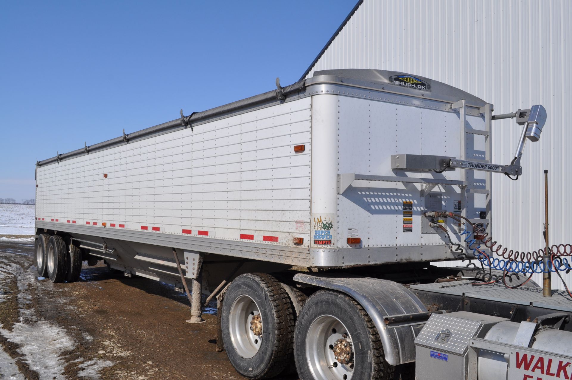 40’ 1998 Timpte hopper bottom trailer, commercial hoppers, 11R24.5 tires, spring ride, 4 alum