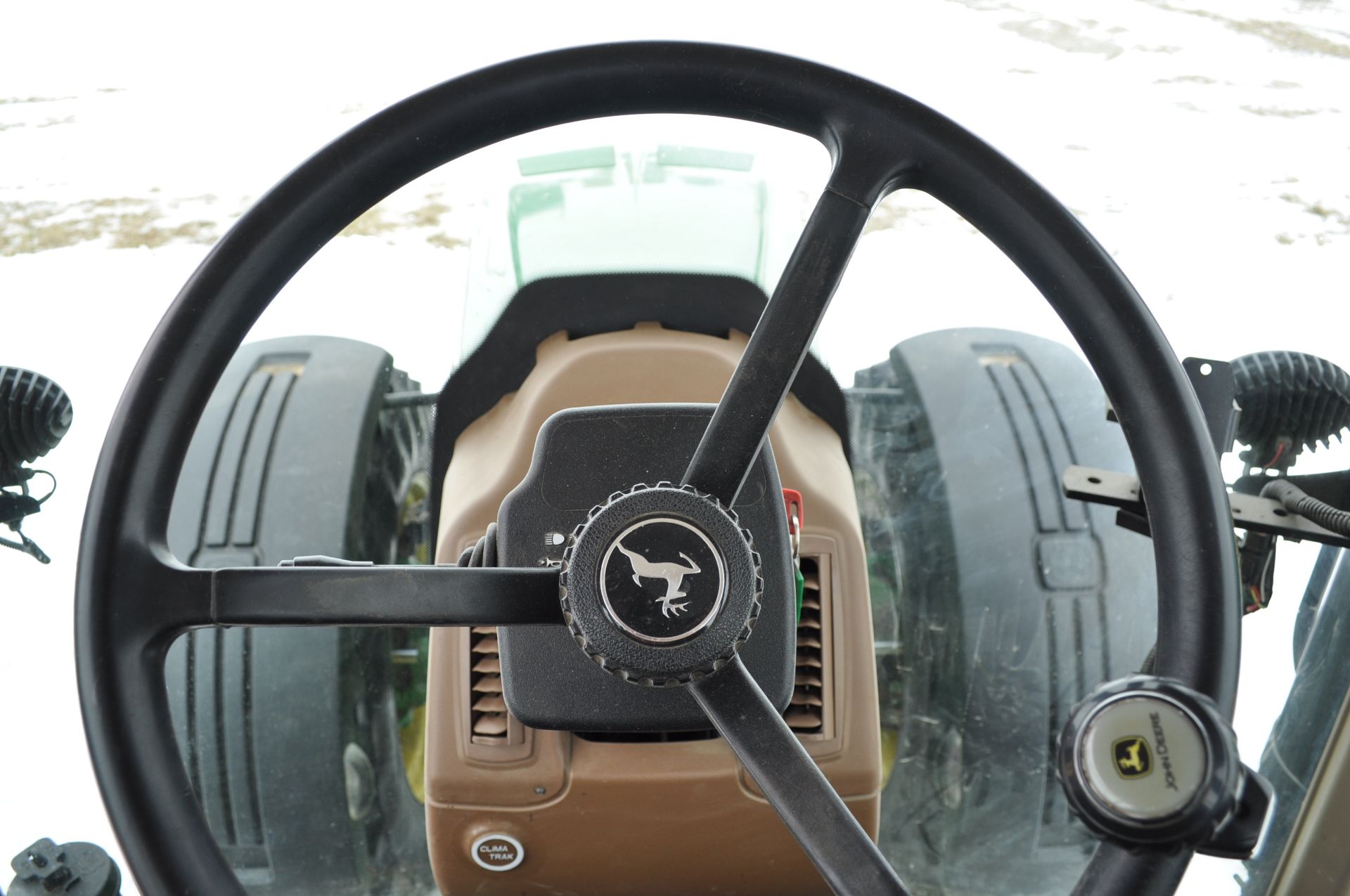 John Deere 8430 tractor, MFWD, 480/80R50 duals, 420/85R34 front, power shift, front fenders, front - Image 35 of 37