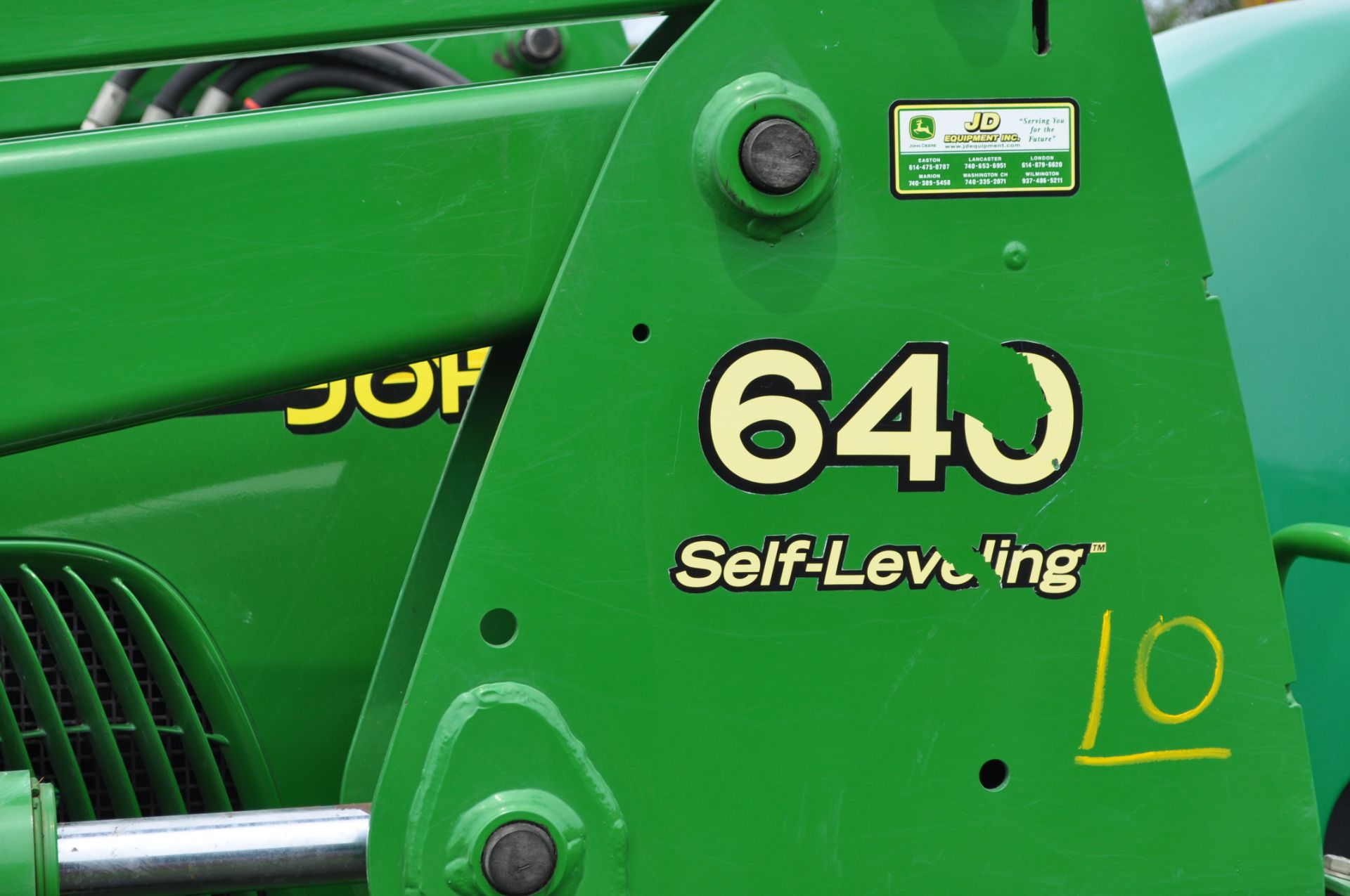 John Deere 6420L MFWD tractor w/ JD 640 self-leveling loader, shows 3648 hrs - Image 11 of 16