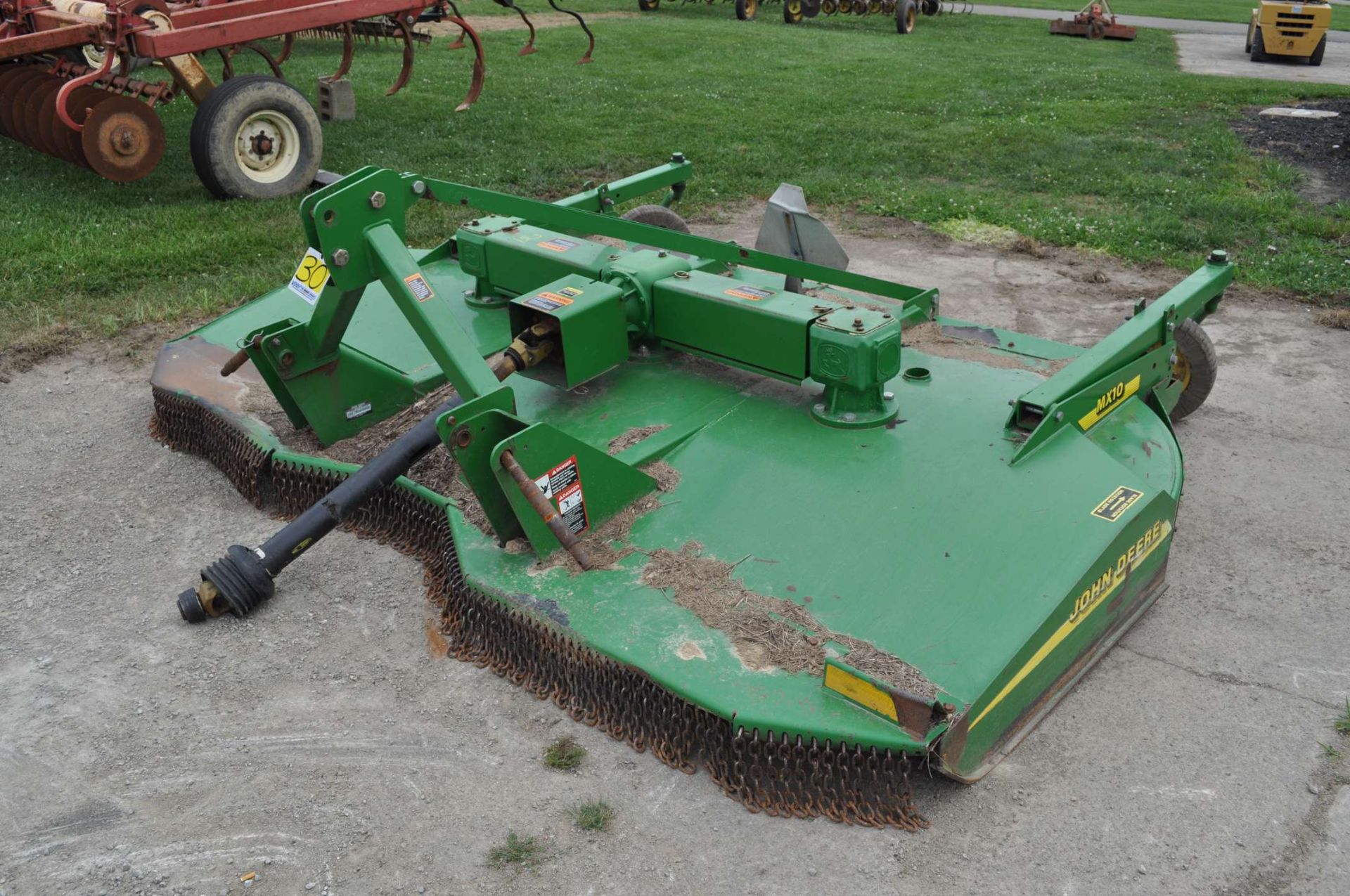 10’ John Deere MX10 rotary mower, 3 pt, 540 pto