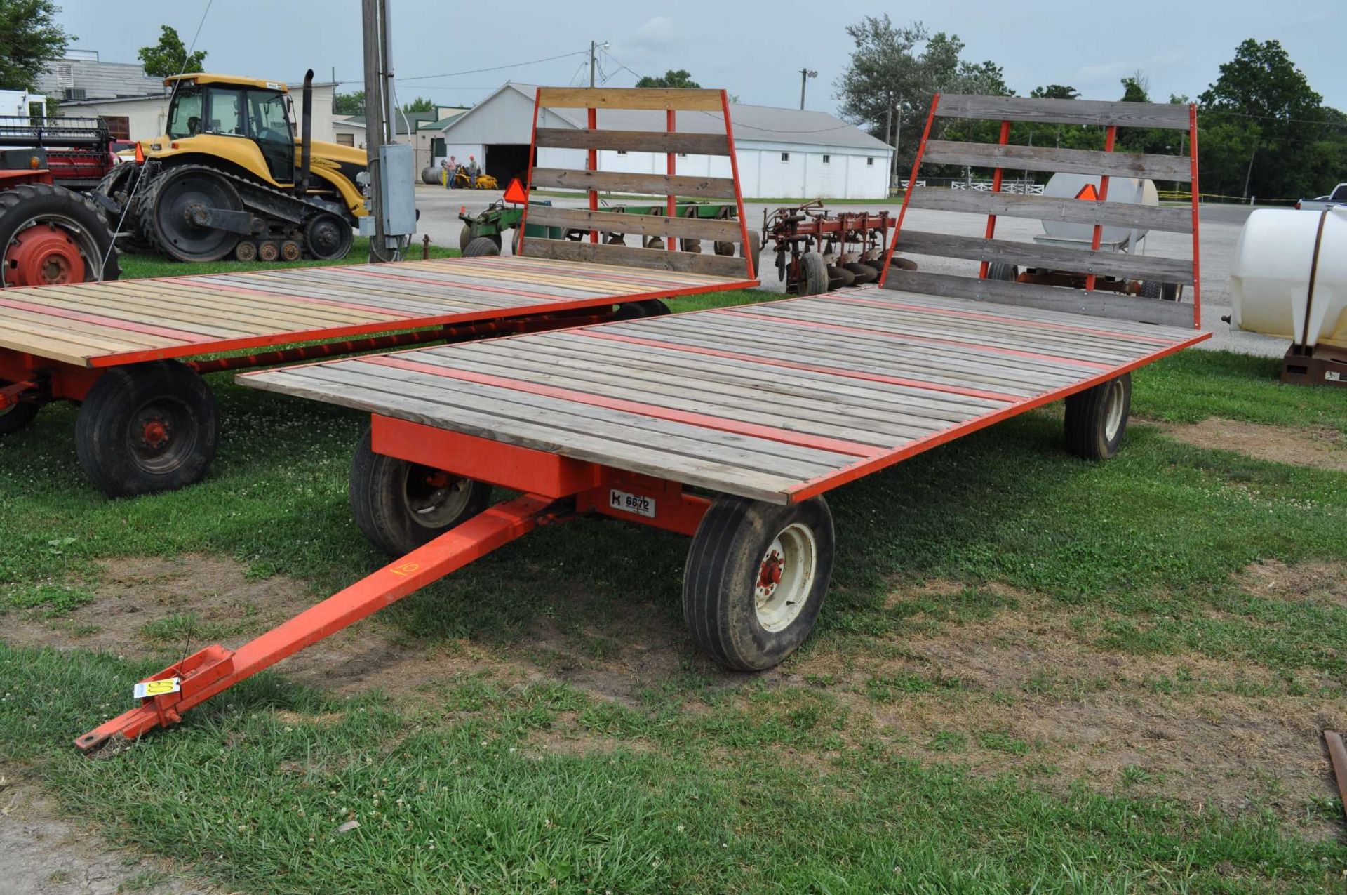 20’ x 9’ Flat rack wagon, Kory 6872 8 T running gear