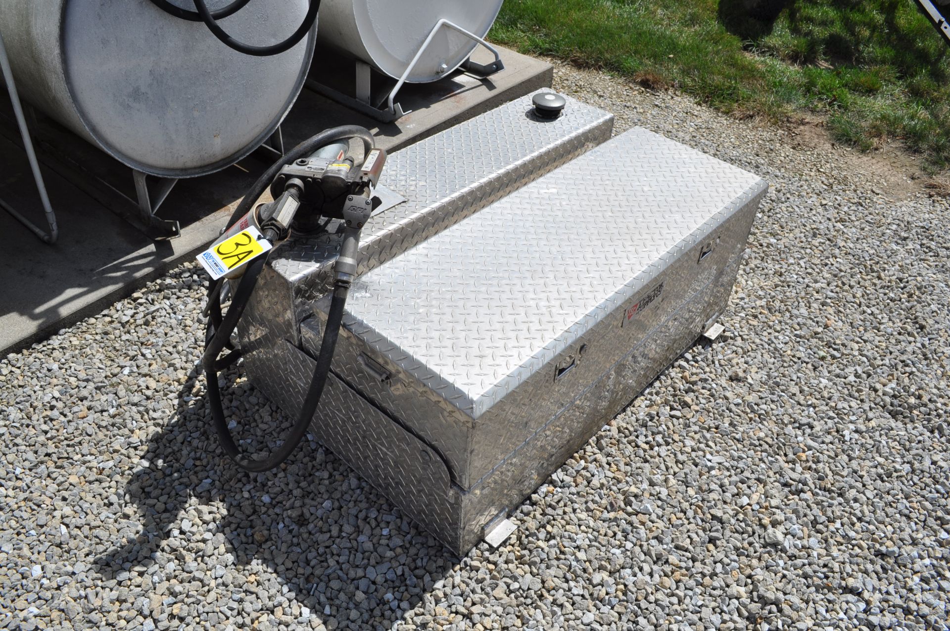 Alum fuel tank toolbox combo