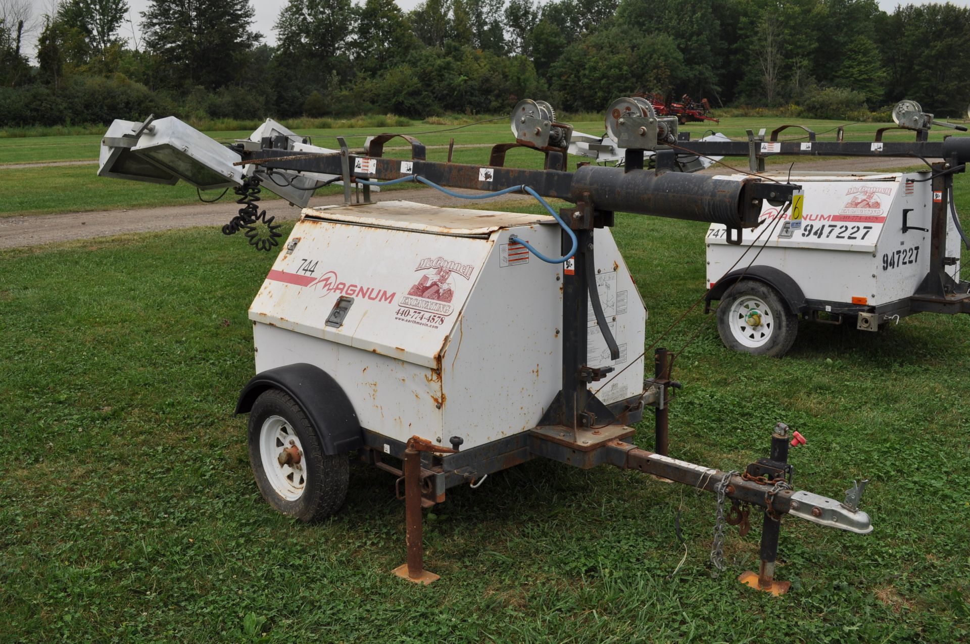 Magnum MLT 4080MMH light plant, Diesel engine, 8 KW gen, 4 lights, single axle trailer - Image 2 of 10