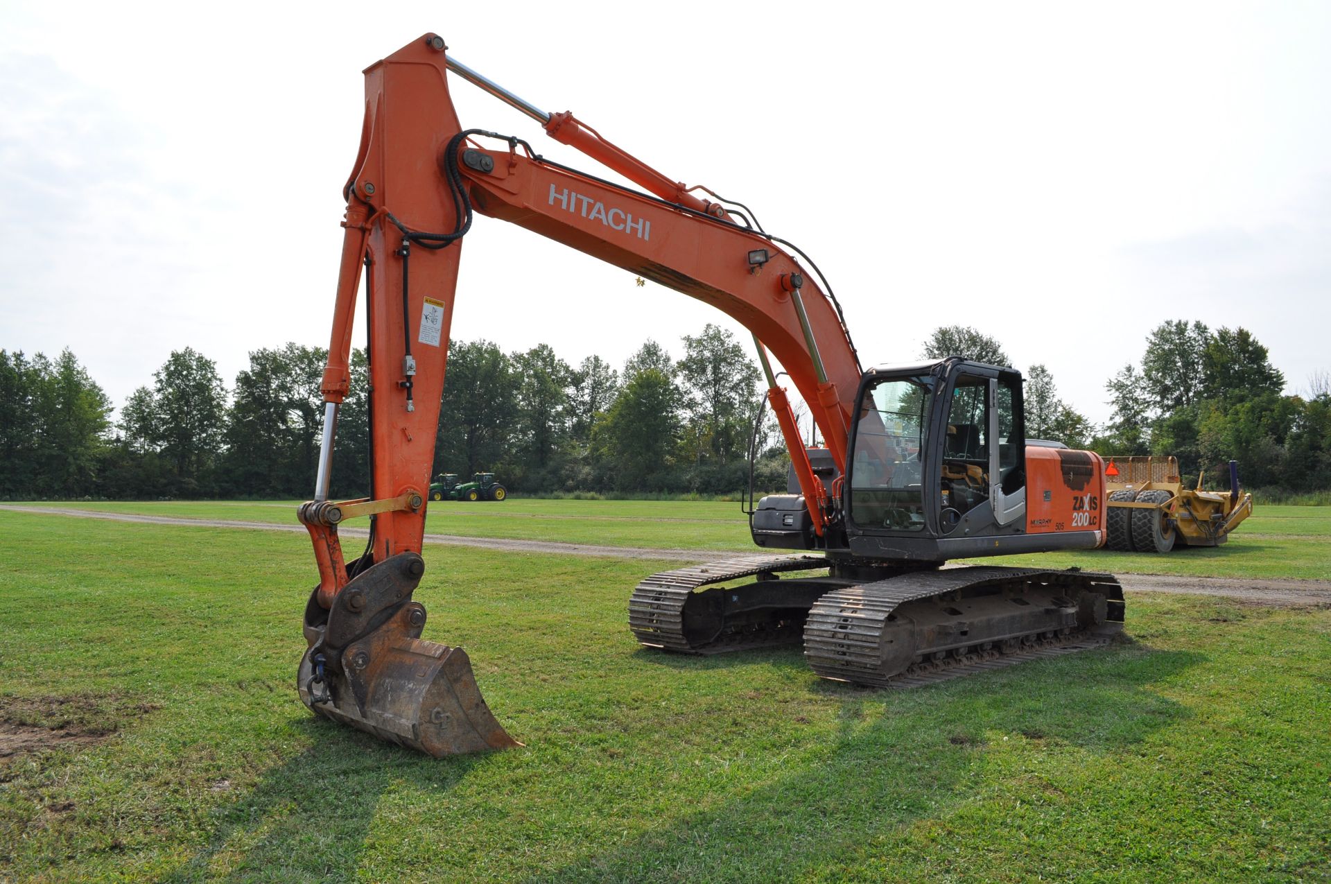 Hitachi ZX 200 LC-3 excavator, 32” steel pads, C/H/A, 72” smooth bucket, hyd coupler, aux boom hyd