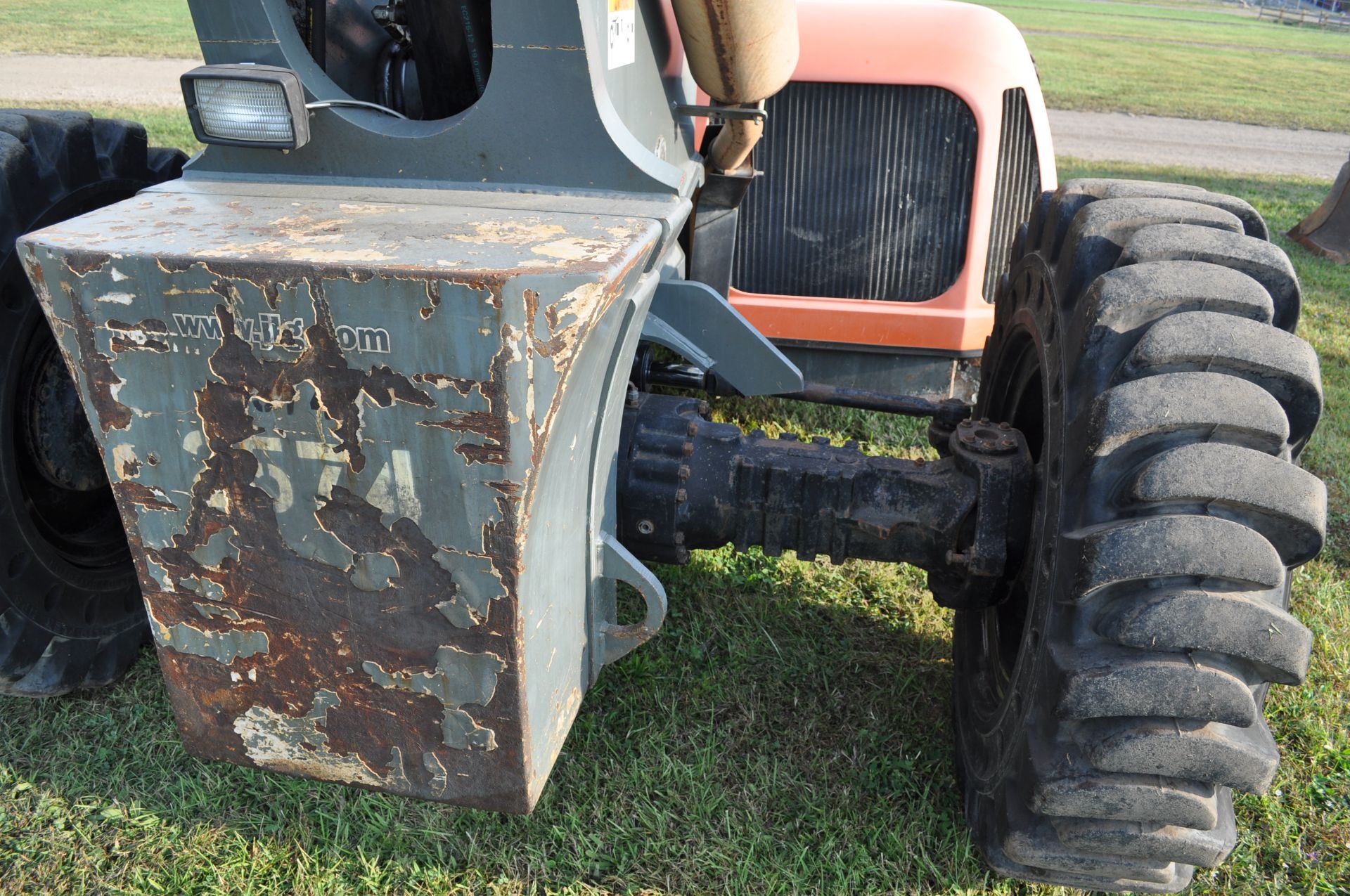 JLG G9-43A telehandler, 4x4, Perkins diesel, all wheel steer, 13.00-24 solid tires, cab, 7441 hrs - Image 12 of 29