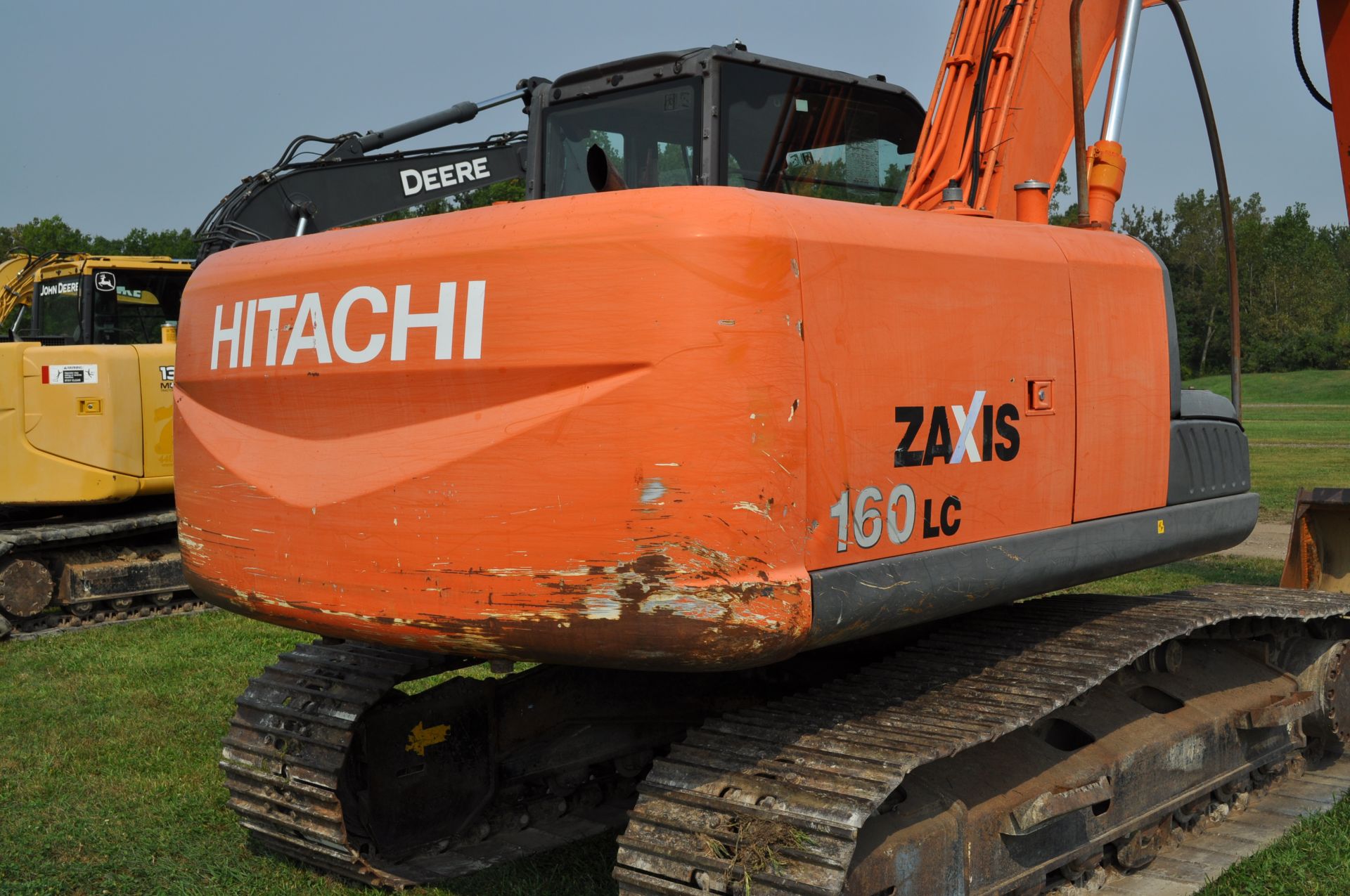 Hitachi ZX 160 LC-3 excavator, 28” steel pads, C/H/A, 5' smooth bucket, hyd coupler, aux boom hyd - Image 15 of 34