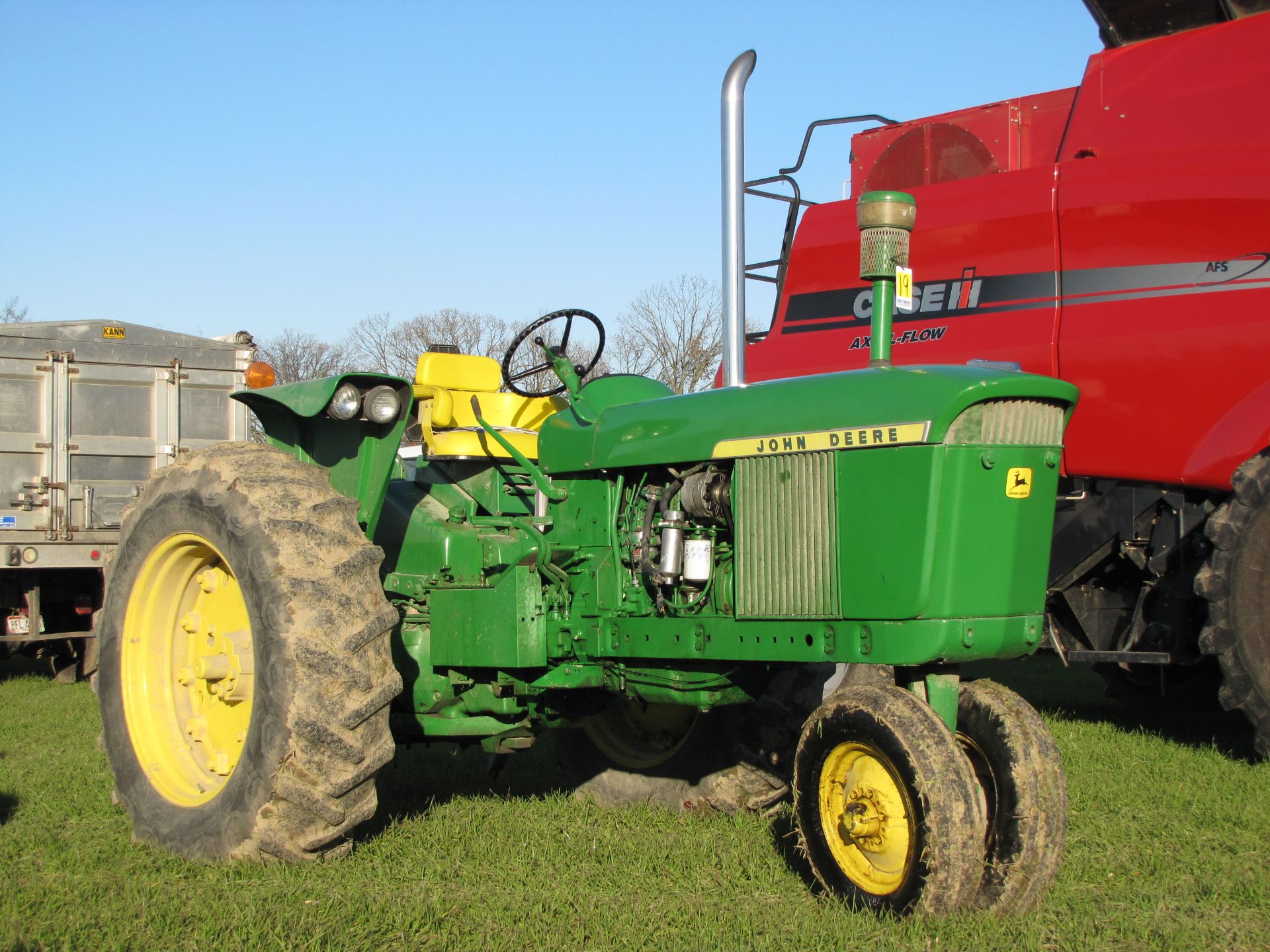 John Deere 3020 tractor, diesel, narrow front, 16.9-34 tires, 3 pt, 2 hyd remotes, 540 pto