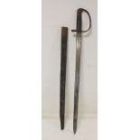 British Victoria pattern 1879 Martini Henry Artillery sawtooth sword bayonet measuring 65.5cm in