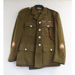 British Army dress uniform jacket having Van Dungie label penned "G King", ERII staybrite buttons by