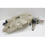 Star Wars model toys including Kenner Millennium Falcon 1979, Imperial Walker 1982, X Wing 1995 etc.