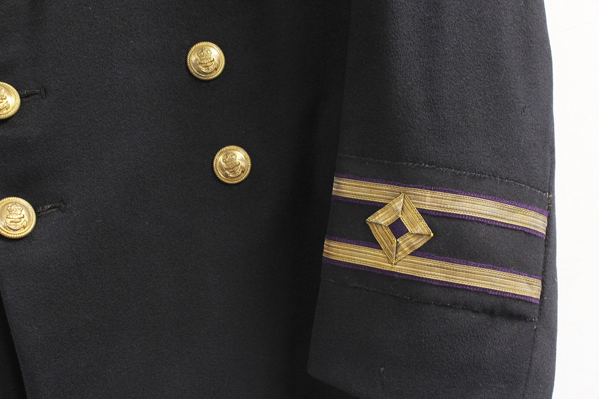 British Royal Navy dress uniform jacket having Paisleys Ltd of Glasgow label, brass naval buttons by - Image 2 of 5