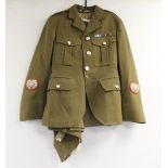 British Army dress uniform jacket having H Edgard & Sons Ltd label "CSGT Thow Mar 84", Gordon