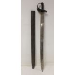 1870 British Naval lead cutter training / feat sword measuring 33" length. The iron blade is