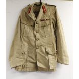 British Army dress uniform jacket having brass Royal Engineers buttons by Wm Anderson and Sons of