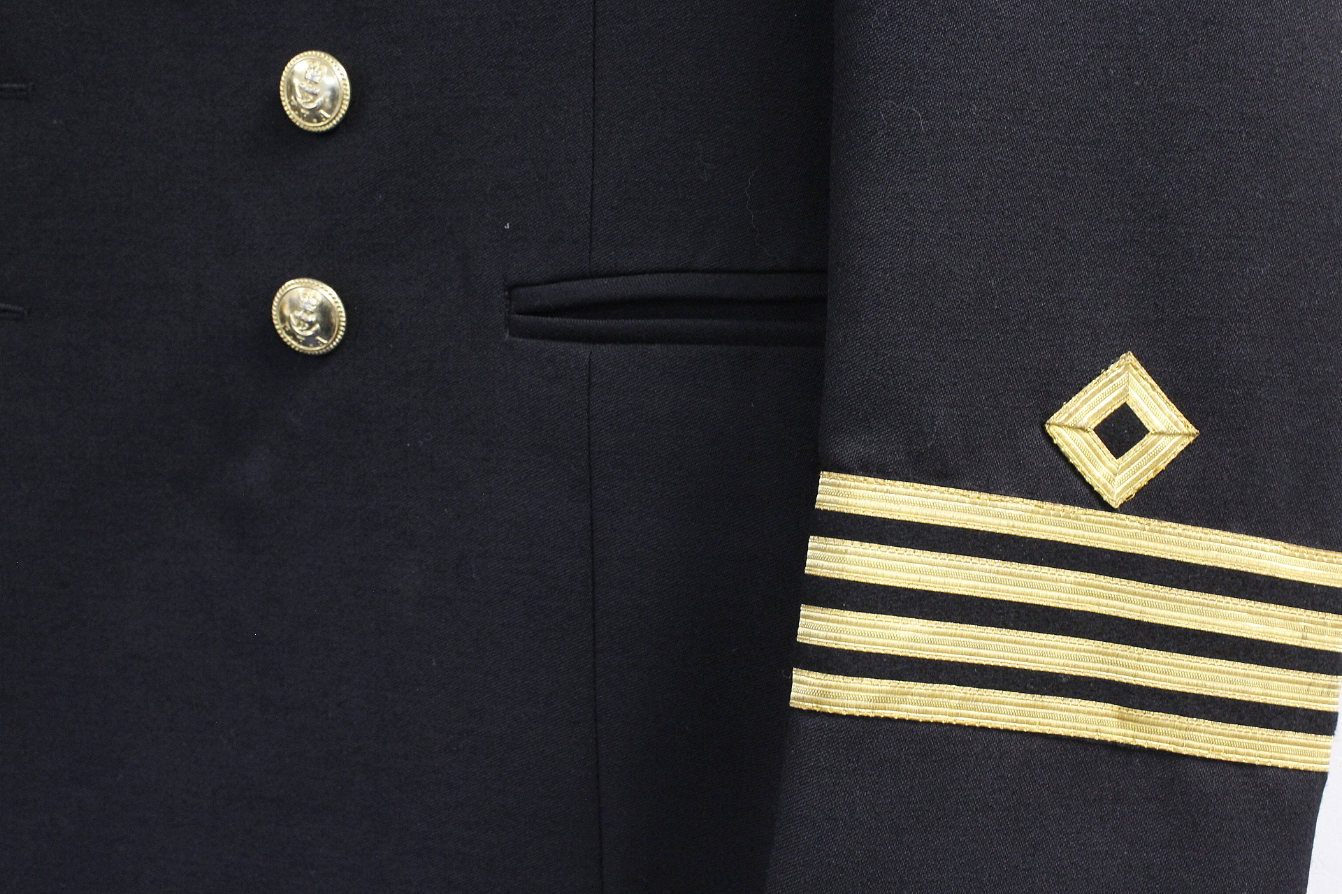 British Royal Navy dress uniform jacket having Wood Bonton of North and South Shields label, RFA - Image 2 of 4