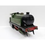 Unattributed O gauge 0-4-0 model steam locomotive, V&ALR No:1 green, 27cm long