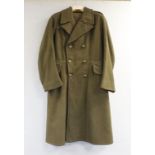 British Army dress uniform long jacket or greatcoat having Montague Barton Ltd of Leeds label