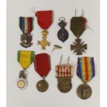 Medals. Collection of eight(8) various French Medals. WW I and later.