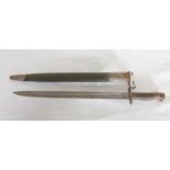 WWI British M1907 bayonet Manufactured by Sanderson Bros in US M1917, scabbard and another (2)