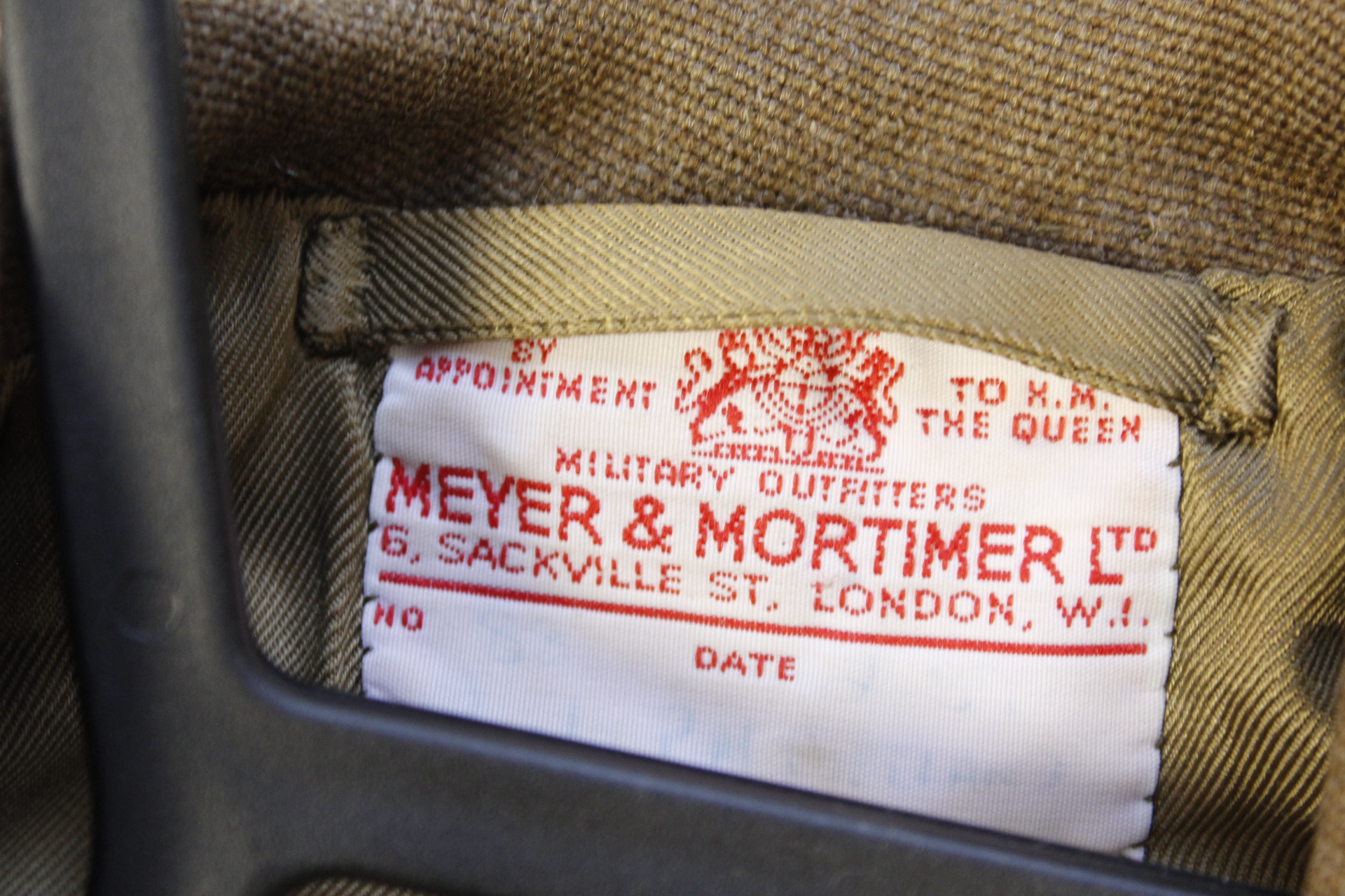 British Army dress uniform jacket having Meyer & Mortimer Ltd label "83 2 89 …..?", Scottish - Image 4 of 4