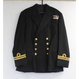 British Royal Navy dress uniform jacket having Baker and Co of Devonport label "D R P Pugh RN Sept