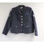 British Royal Air Force dress uniform jacket having J Compton Sons & Webb Ltd "Woman's WRAF No.1