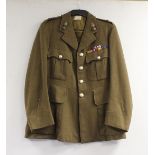 British Army dress uniform jacket having Conway Williams of London label "11648 G Roberts 9/45",